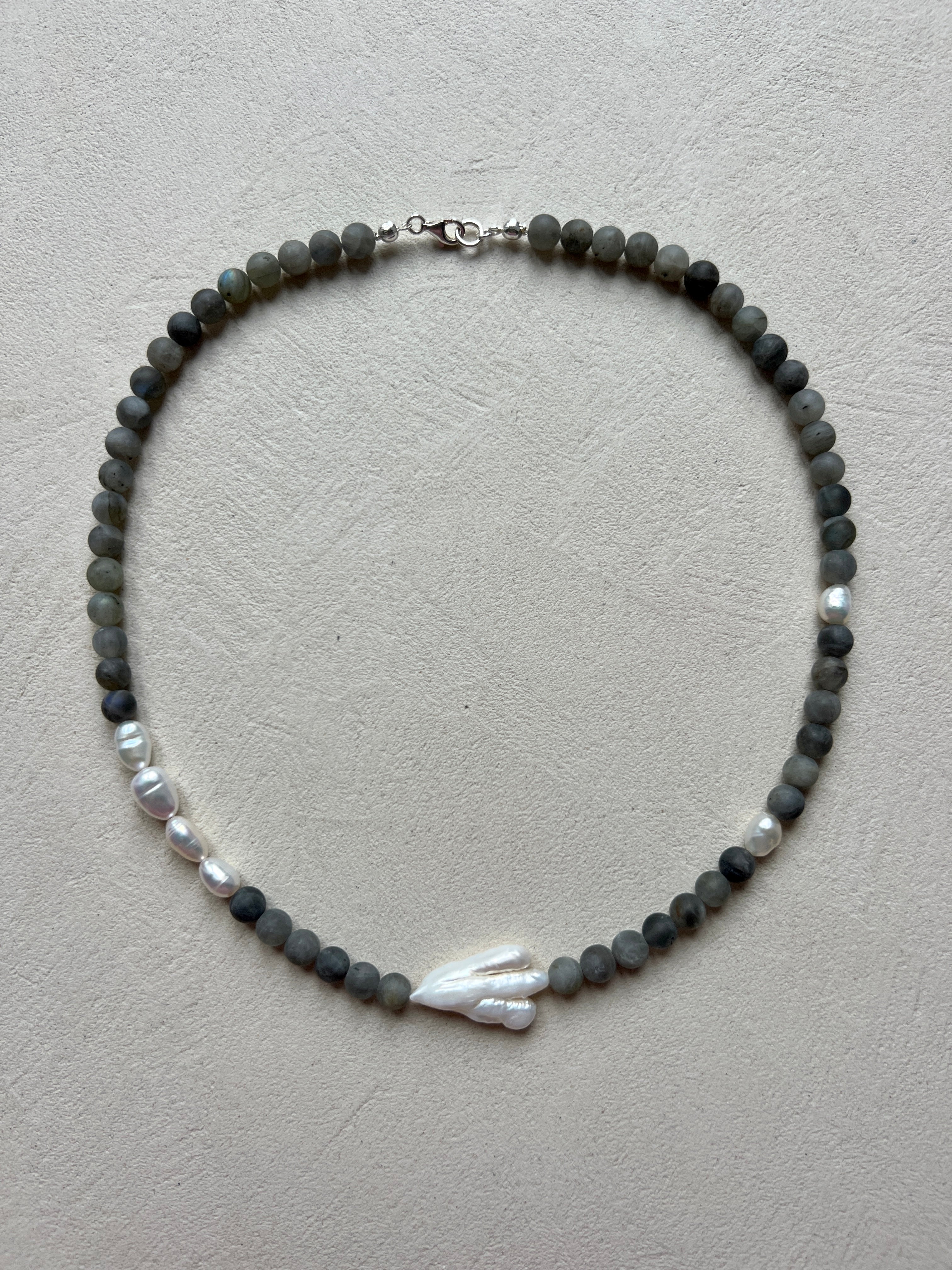 Labradorite Pearl Necklace