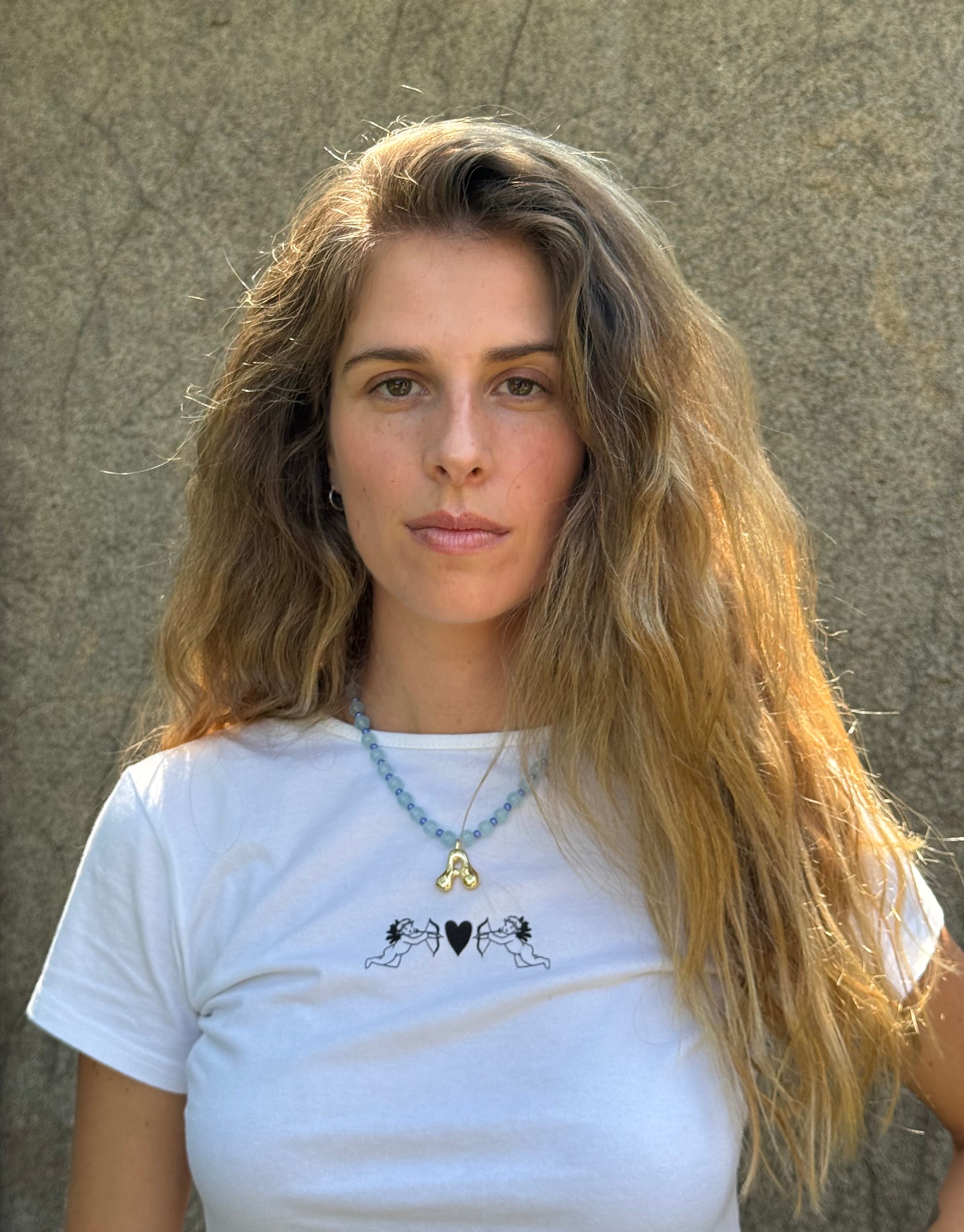 Initial Necklace - Sky Blue Jade