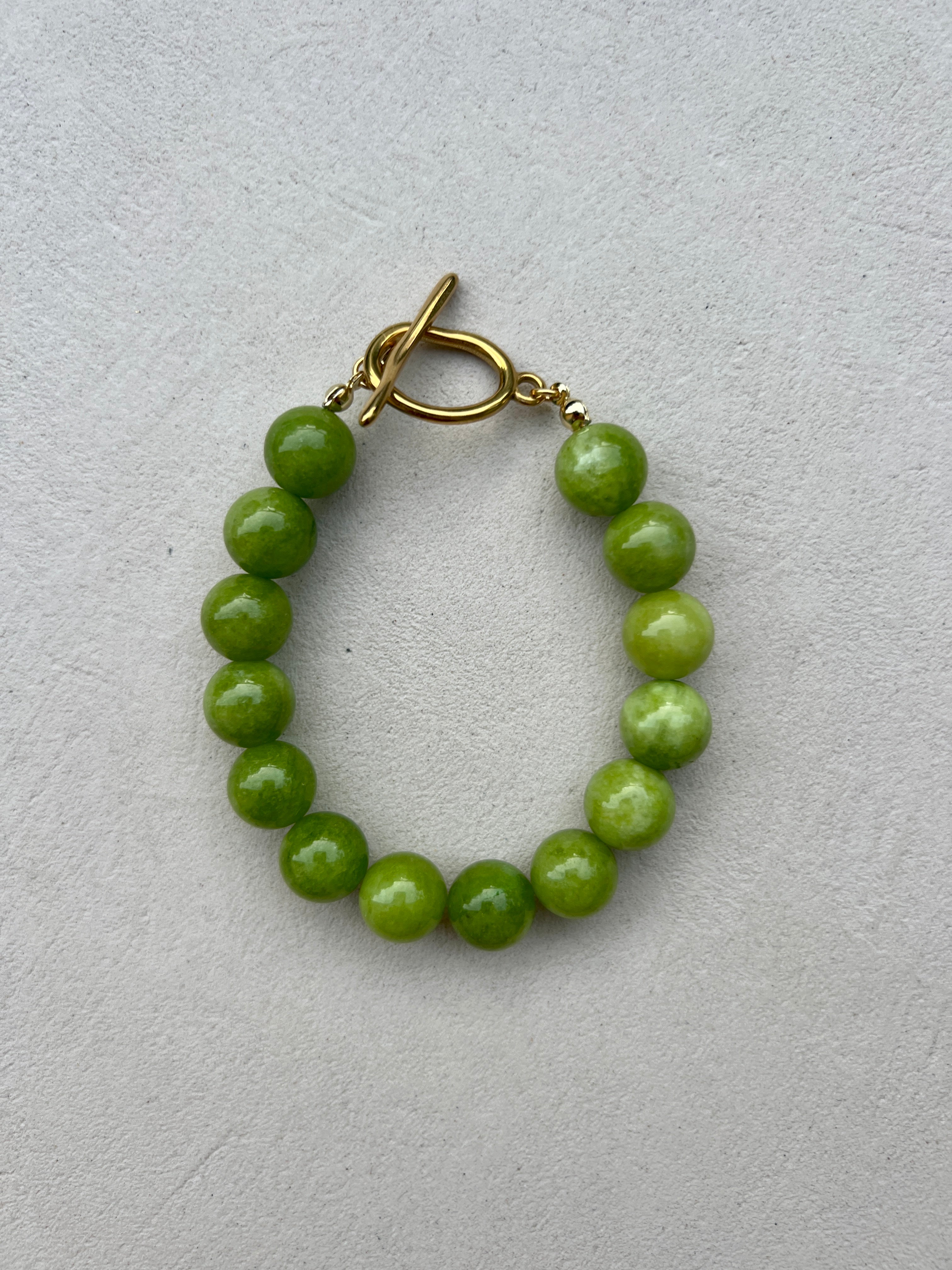 Lime Jade Bobble Bracelet