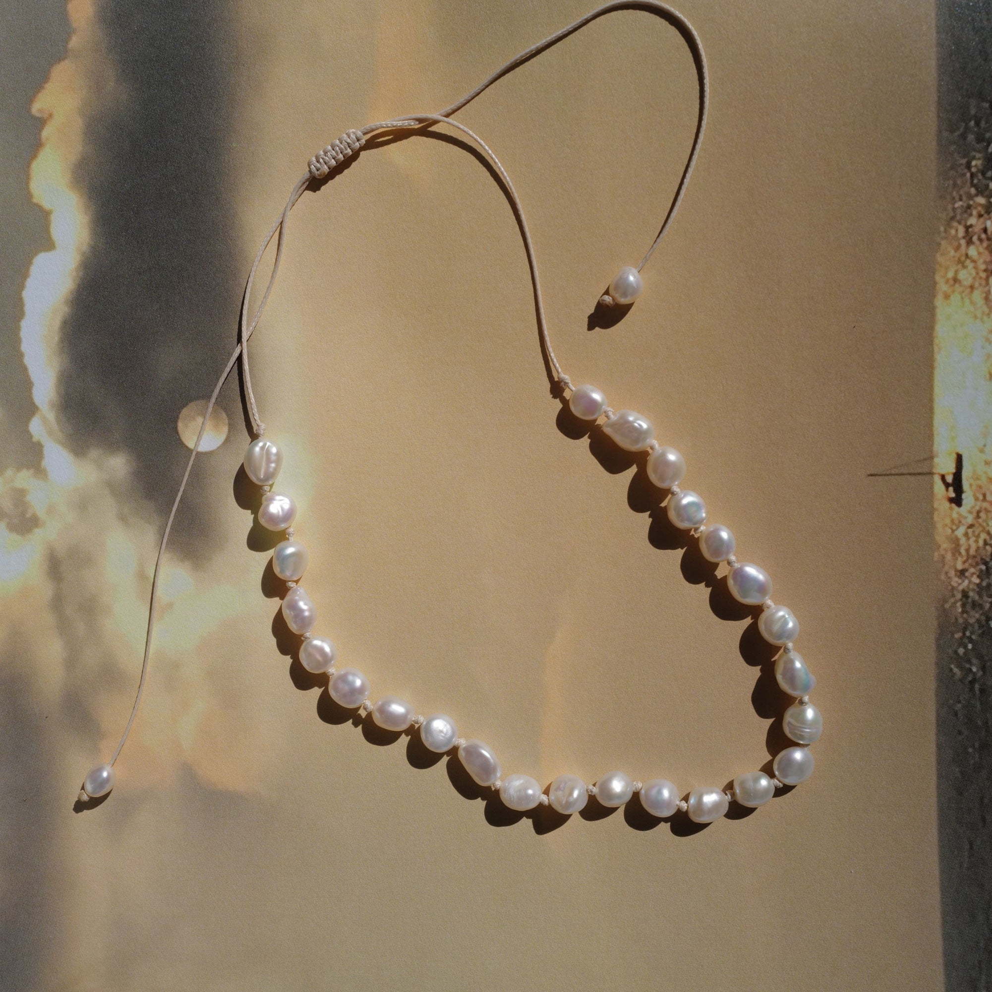 Pearl Macrame Necklace