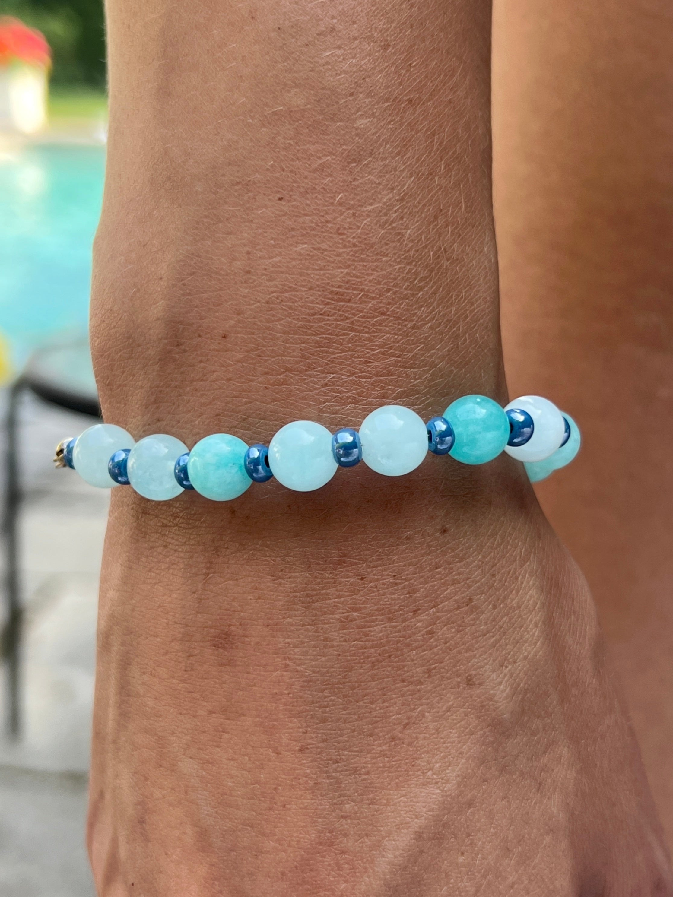 Aqua Jade Bracelet