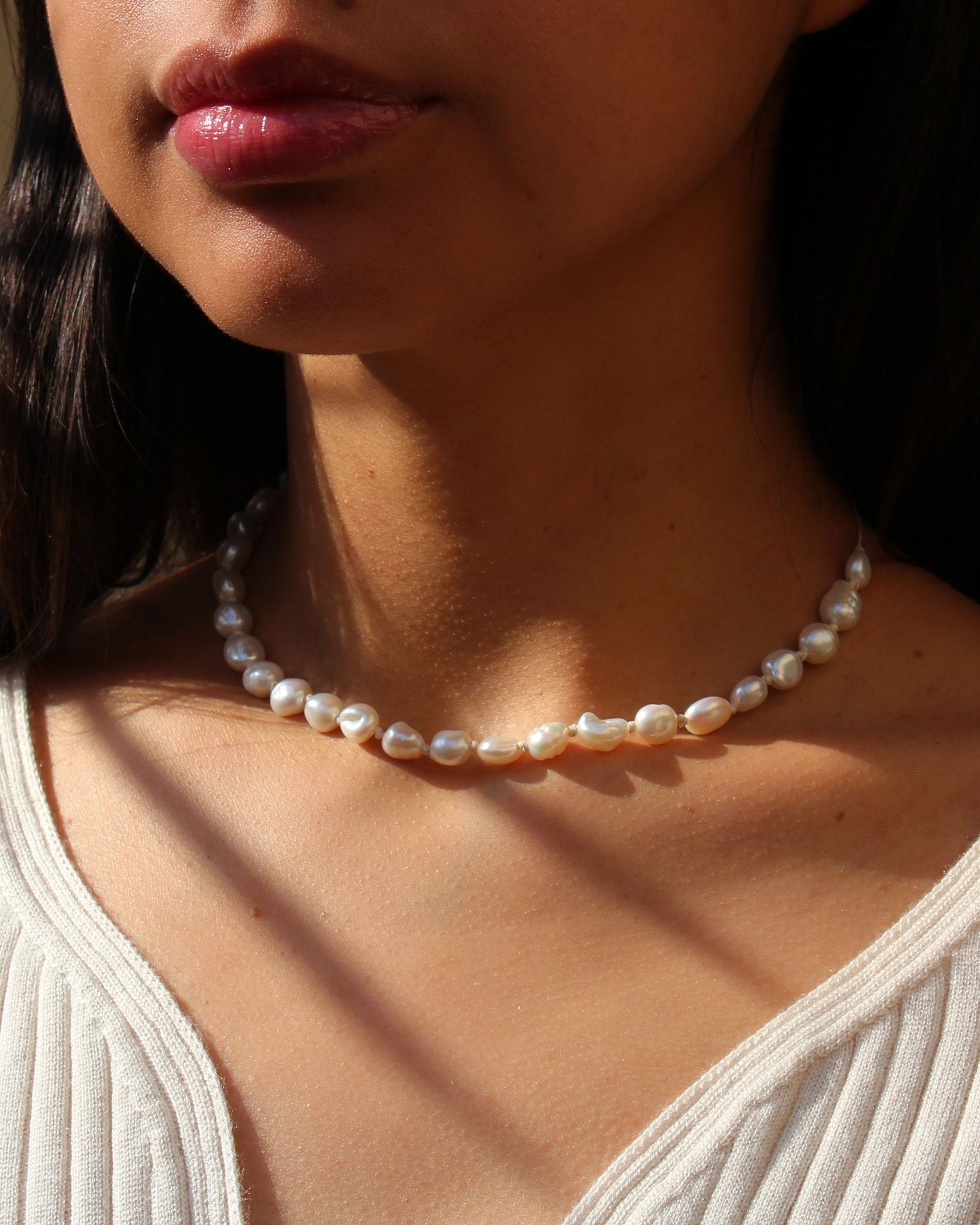Pearl Macrame Necklace