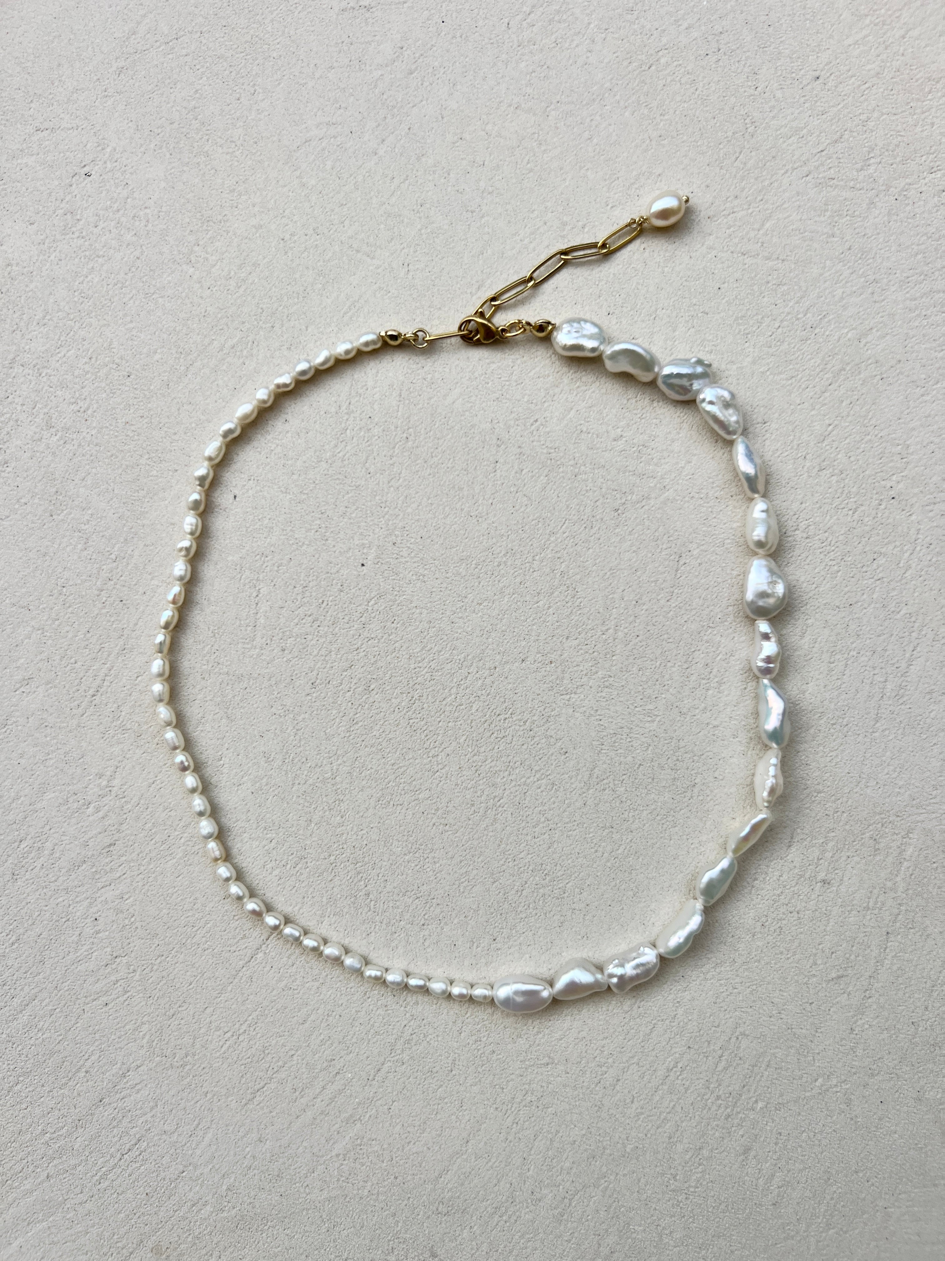 Half-Half Pearl Necklace