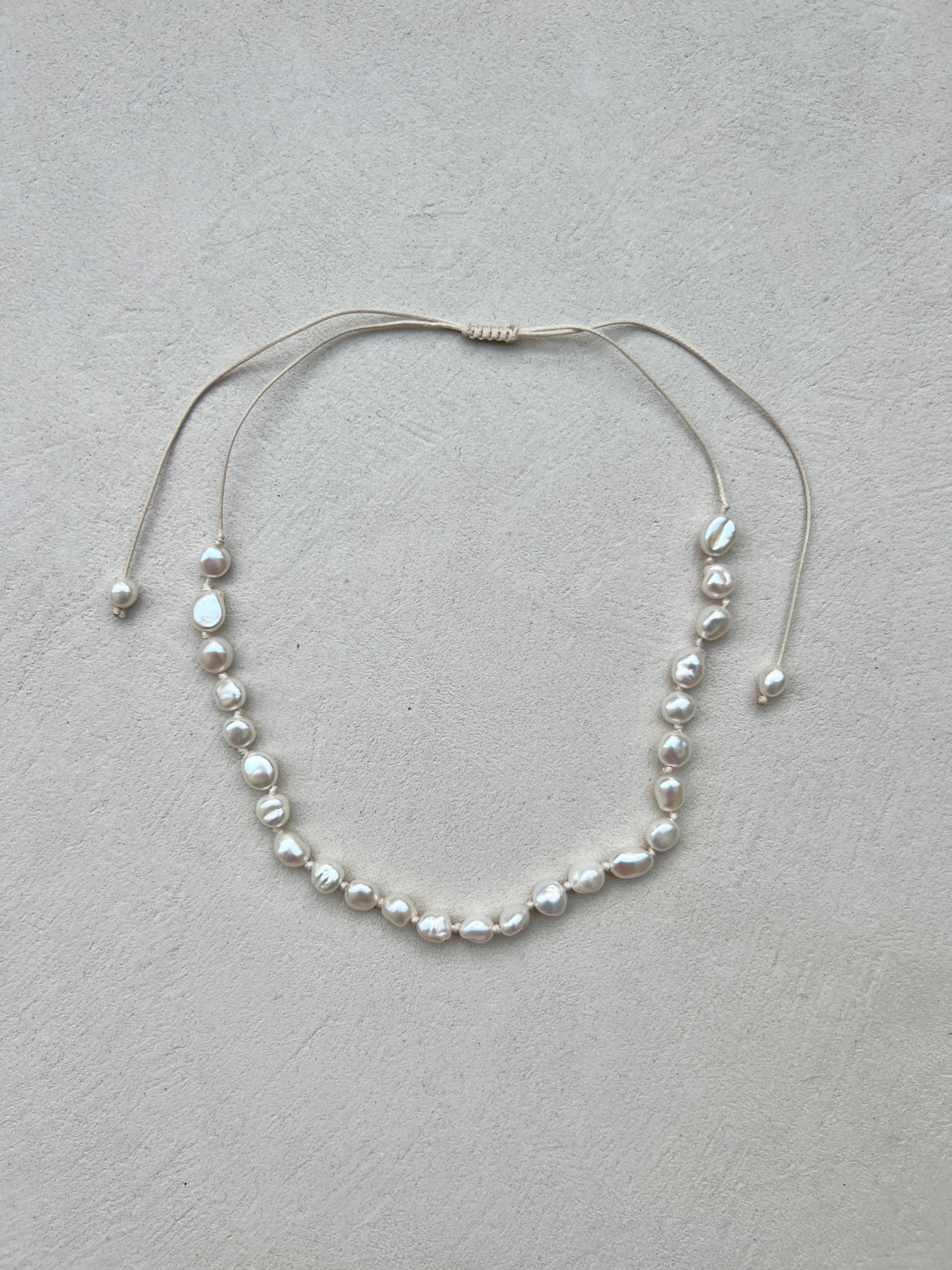 Pearl Macrame Necklace